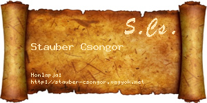 Stauber Csongor névjegykártya